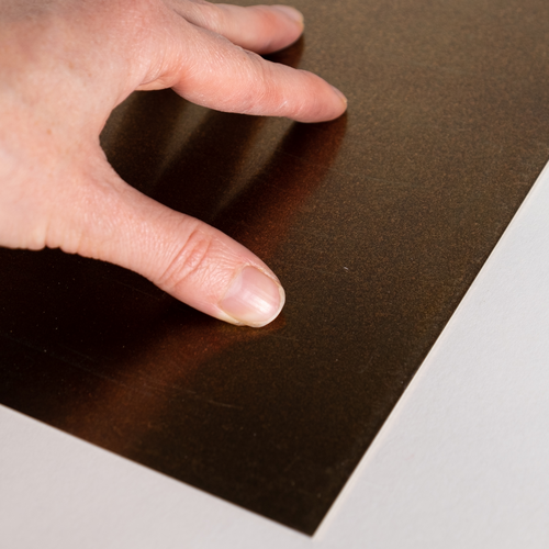 Messingblech patiniert