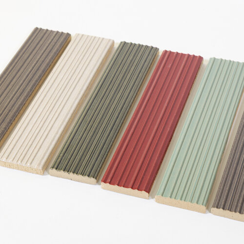 Steinzeug Rillenprofil glasiert